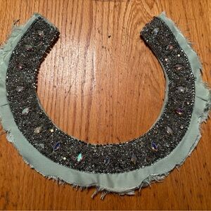 Vintage Beaded Rhinestone Collar Neckline (removed from old garment)
